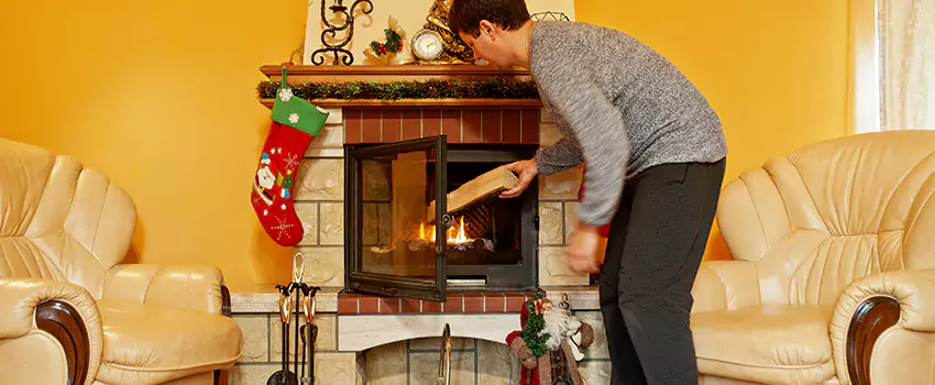Rusted Metal Fireplace Restoration in Seguin, Texas