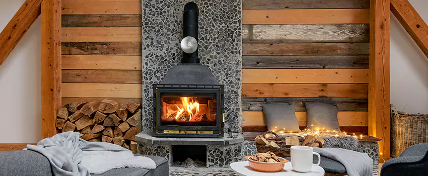 Thelin Hearth Products Direct Vent Gas Stove Fireplace Inspection in Seguin, Texas